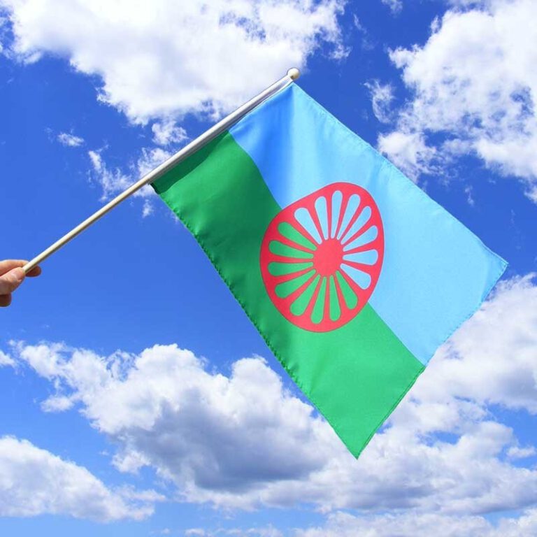 la bandiera dei rom e sinti